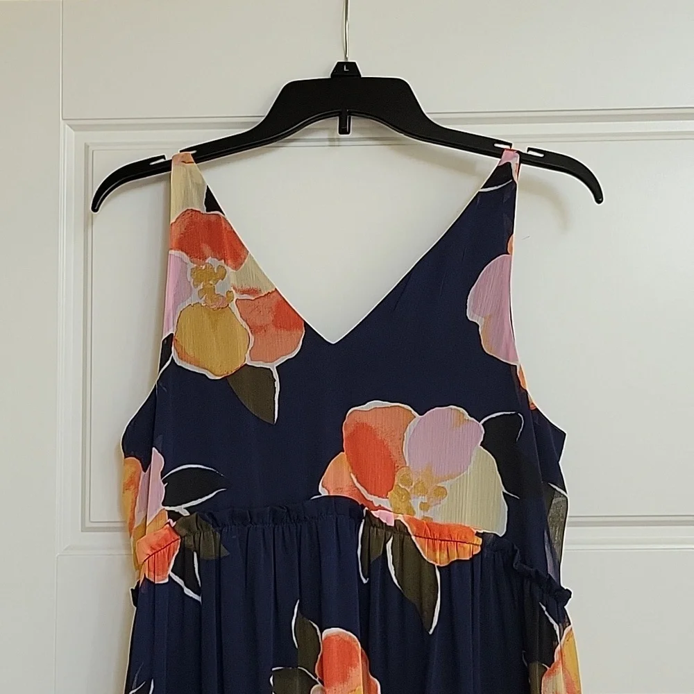 Maurices Sundress, size M - Navy With Orange, Pink, Taupe, and Olive Flowers - Picture 3 of 6